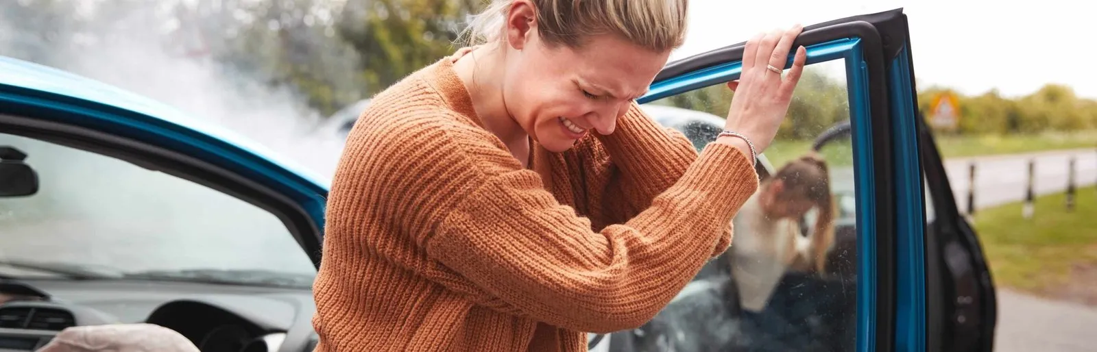 female-motorist-in car crash uber accident eligibility