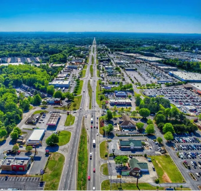 Traffic on Highway 278 Hiram Georgia - Car Accident Danger Zone